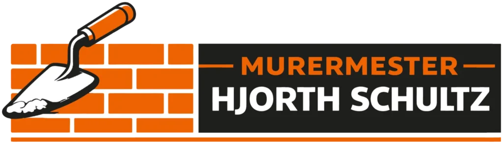 Murermester Hjorth Schultz logo med mursten og murske.